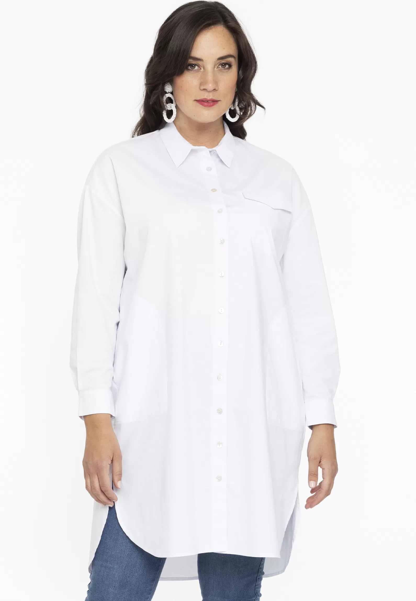 Cheap Blouse-Dress Poplin Stretch Women Dresses