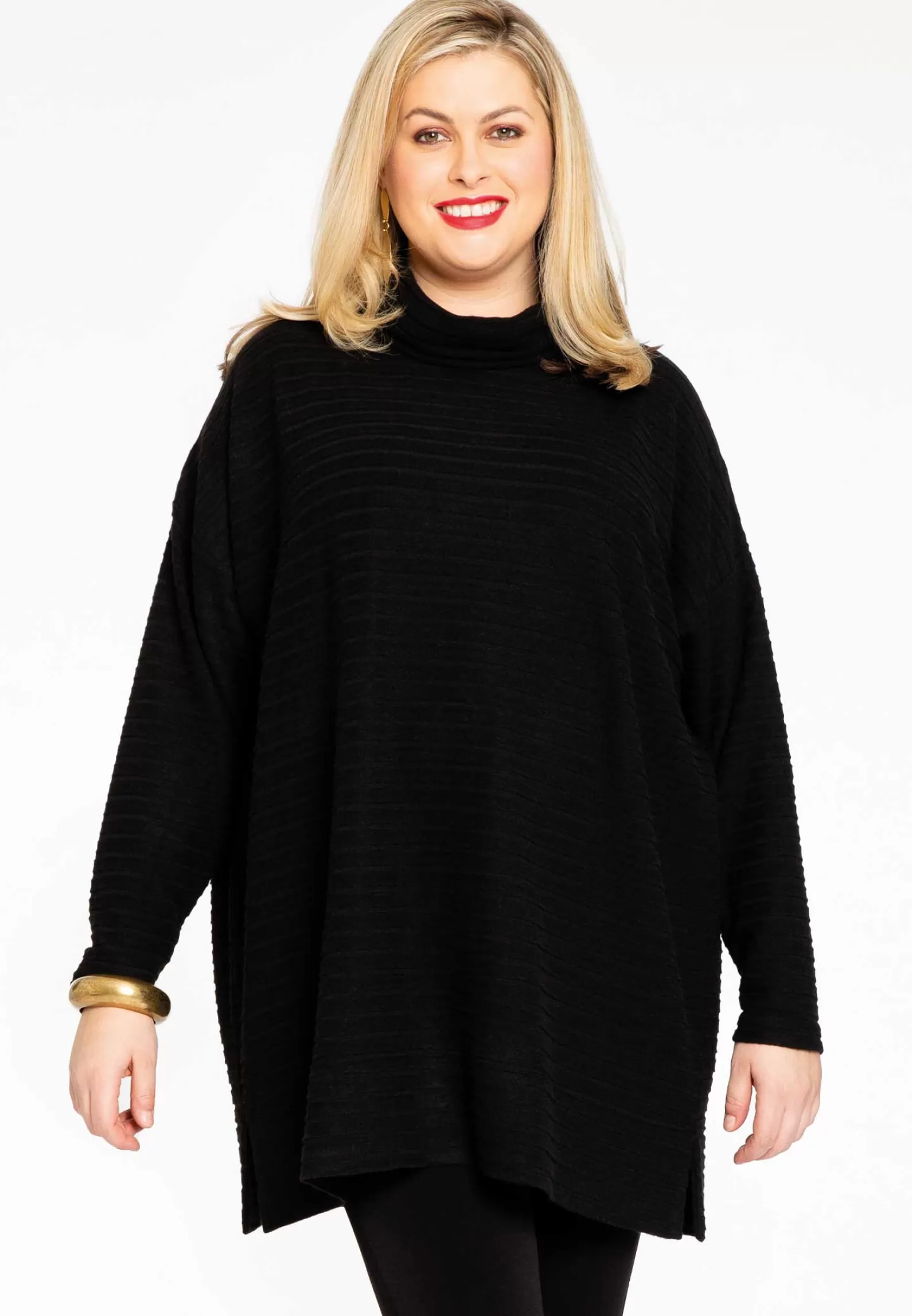 Cheap Pullover High Neck Rib Women Sweaters & Cardigans